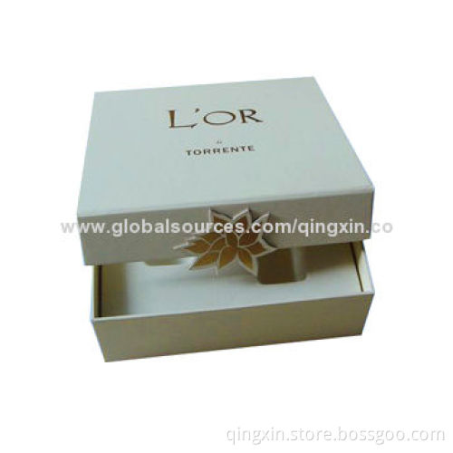 Art Card Gift Box with Hanged LID, Suitable for Cosmetic, Ladies' Personal Care Packaging